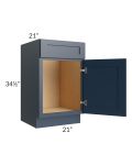 Midtown Blue Shaker 21" Vanity Sink Base Cabinet