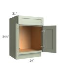 Midtown Pistachio Green Shaker 24" Vanity Sink Base Cabinet
