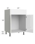 Milan White Gloss 24" Vanity Sink Base Cabinet