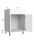 Milan White Matte 24" Vanity Sink Base Cabinet