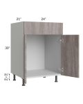 Milan Hazel 24" Vanity Sink Base Cabinet