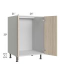Milan Natural 24" Full Height Door Vanity Sink Base Cabinet