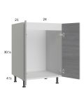 Euro Grey 24" Full Height Door Vanity Sink Base Cabinet