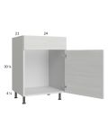 Euro White Grain 24" Vanity Sink Base Cabinet with 1 Door