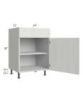 Milan Cream 24" Vanity Sink Base Cabinet (1 door)