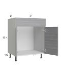 Euro Grey 27" Vanity Sink Base Cabinet