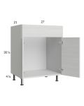 Euro White Grain 27" Vanity Sink Base Cabinet