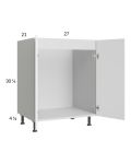 Euro Gloss White 27" Full Height Door Vanity Sink Base Cabinet