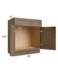 Midtown Mocha Shaker 30" Vanity Sink Base Cabinet