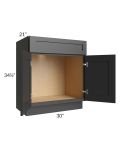 Midtown Black Shaker 30" Vanity Sink Base Cabinet