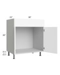 Milan White Matte 30" Vanity Sink Base Cabinet