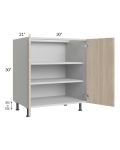 Milan Natural 30" Full Height Door Vanity Sink Base Cabinet
