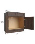 Tuscan Kona Brown 33" Vanity Sink Base Cabinet