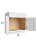 Midtown Cloud Shaker 33" Vanity Sink Base Cabinet