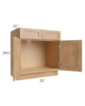 Midtown Timber Shaker 33" Vanity Sink Base Cabinet