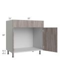 Milan Hazel 33" Vanity Sink Base Cabinet