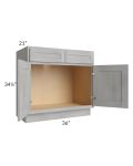 Gramercy Grey Mist 36" Vanity Sink Base Cabinet