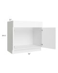 Venetian White Gloss 36" Vanity Sink Base Cabinet