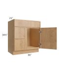 Vienna Timber 30" Vanity Sink and Drawer Combo (Drawers on Left)