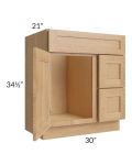 Midtown Timber Shaker 30" Vanity Sink and Drawer Combo (Drawers on Right)