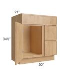Vienna Timber 30" Vanity Sink and Drawer Combo (Drawers on Right)