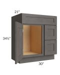 30" Vanity Sink and Drawer Combo (Drawers on Right)