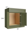 Midtown Hunter Green Shaker 36" Vanity Sink and Drawer Combo (Drawers on Right)