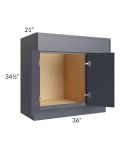 Vienna Indigo 36" Vanity Sink and Drawer Combo (Drawers on Right)