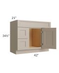 Tuscan Oyster 42" Vanity Sink and Drawer Combo