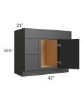 Vienna Black 42" Vanity Sink and Drawer Combo