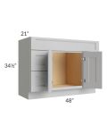 Tuscan Painted Grey 48" Vanity Sink and Drawer Combo
