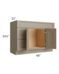 Tuscan Oyster 48" Vanity Sink and Drawer Combo