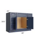 Bayville Blue 48" Vanity Sink Base Cabinet