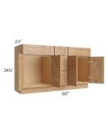 Midtown Timber Shaker 60" Vanity Sink and Drawer Combo
