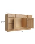 Midtown Timber Shaker 60" Vanity Sink and Drawer Combo