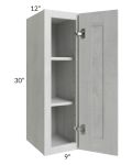 Heather Grey Shaker 09x30 Wall Cabinet