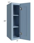 Sky Blue Shaker 09x30 Wall Cabinet