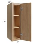 Asheville Rift Oak Shaker 09x30 Wall Cabinet