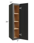 Midtown Black Shaker 9x36 Wall Cabinet
