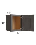 Midtown Dark Grey Shaker 12x15 Wall Cabinet