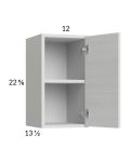 Euro White Grain 12x22-5/8 Wall Cabinet