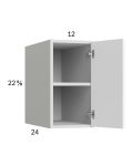 Euro Gloss White 12x22-5/8x24 Wall Cabinet