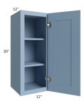 Sky Blue Shaker 12x30 Wall Cabinet
