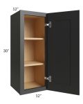 Midtown Black Shaker 12x30 Wall Cabinet