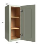 Midtown Pistachio Green Shaker 12x30 Wall Cabinet
