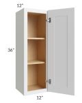 Asheville White Shaker 12x36 Wall Cabinet