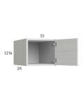 Euro White Grain 15x12-5/8x24 Wall Cabinet