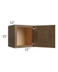 Midtown Mocha Shaker 15x15 Wall Cabinet