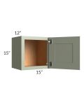 Midtown Pistachio Green Shaker 15x15 Wall Cabinet