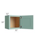 Midtown Mint Green Shaker 15x15 Wall Cabinet